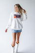 Auburn Layer Patch Lantern Sleeve Crew